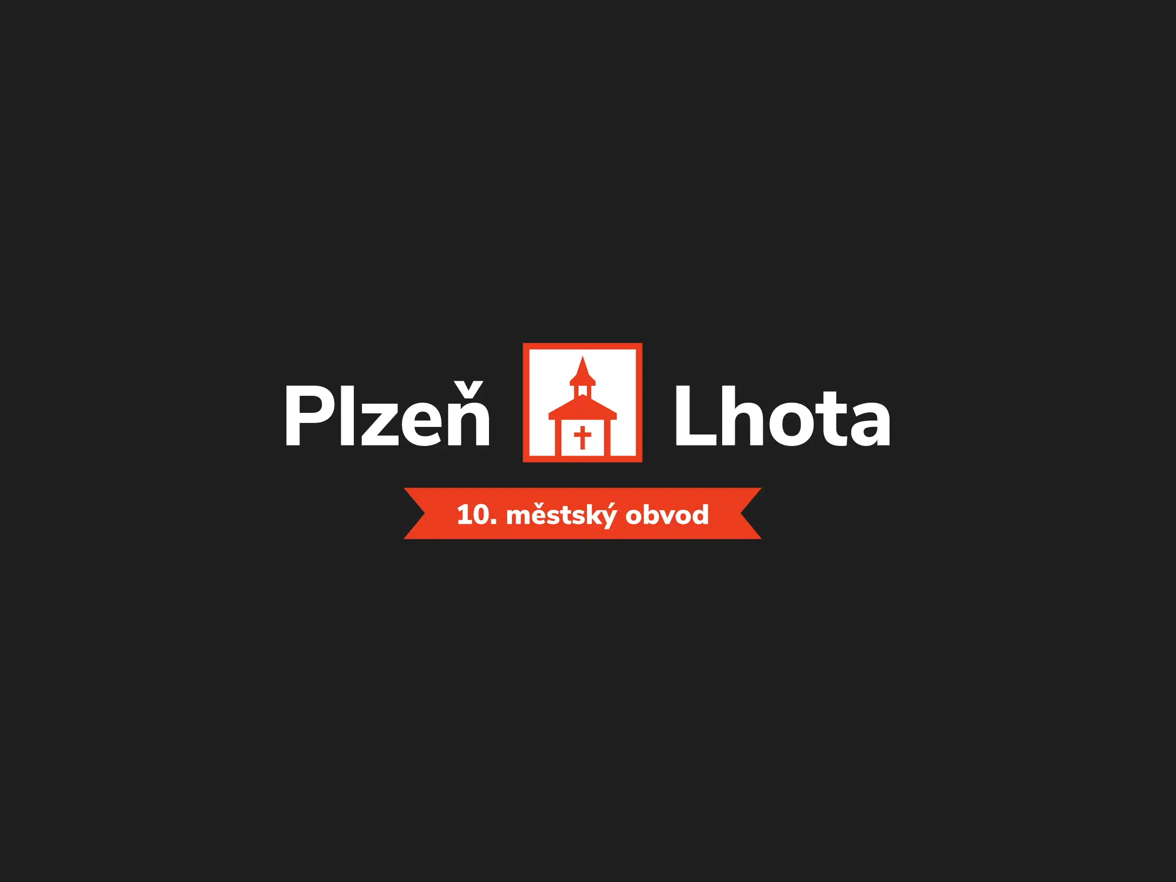 logo Plzeň Lhota barevný negativ